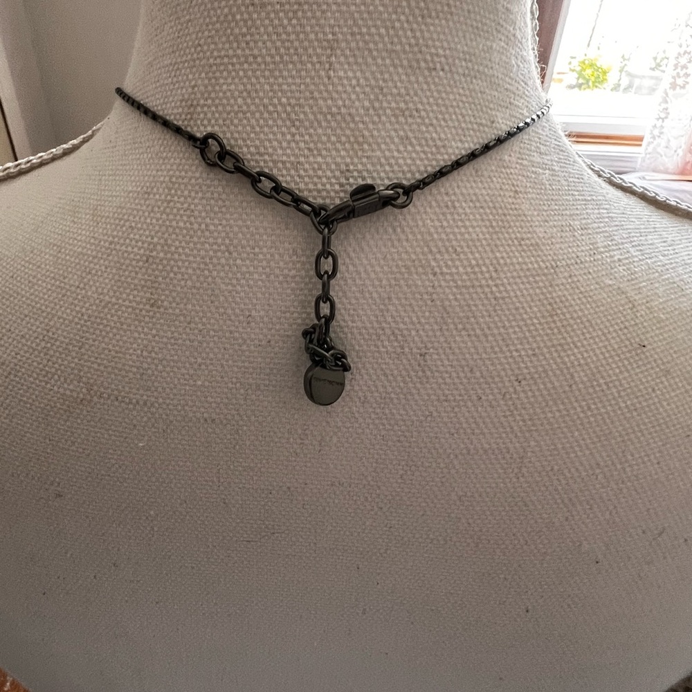 Givenchy Black Bleu Crystal Teardrop Necklace View 3